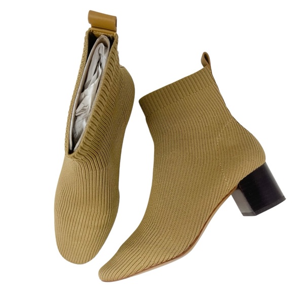 Everlane The Glove Boot Ribbed Sock Ankle Bootie Women’s 8.5 Tumbleweed Yellow - Picture 12 of 12